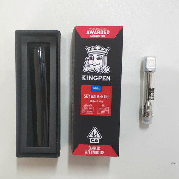 Kingpen Vape Cartridge New Red Sticker 1.0ml Ceramic Coil Tank With 12 Flavors In Stock
