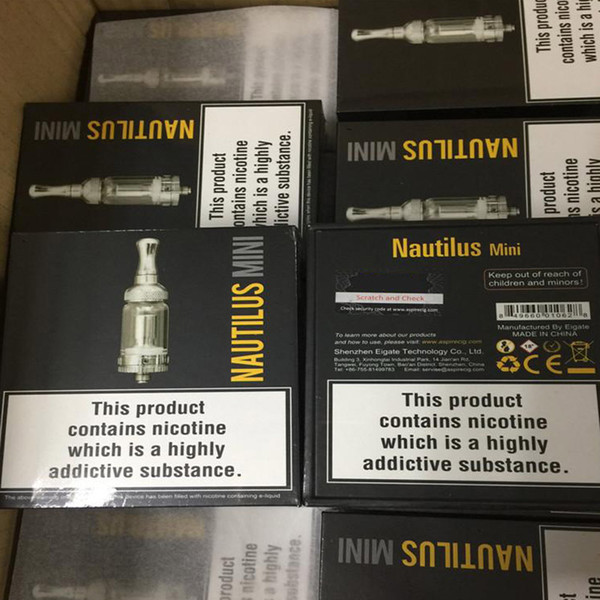 Airflow Control Nautilus & Nautilus mini Atomizer Replacement Nautilus BVC Coil Glass Tube Tank 2ml 5ml e Cigarette dual Coils clearomizer