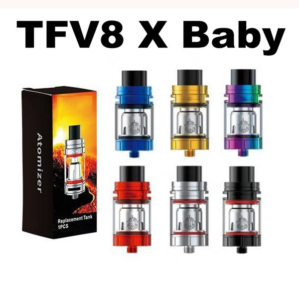 single tfv8 X-baby x baby beast brother the replacement tank tanks kit kits atomizer clearomizer vape coil coils head vaporizer clone clones