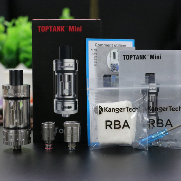 kanger kangertech toptank mini top sub tank tanks atomizer clearomizer ssocc occ rba coil coils black bell cap ohm e cigarette mod clone