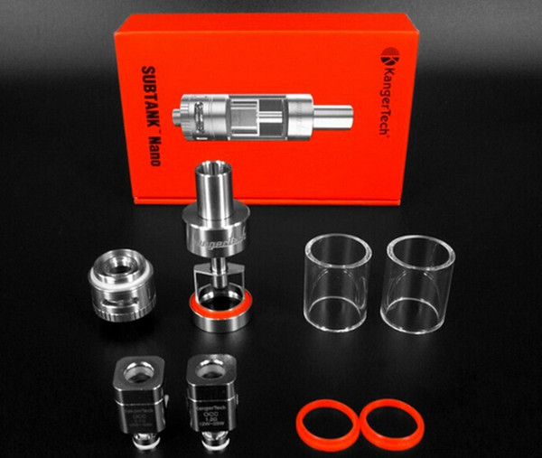 kanger kangertech nano subtank nano sub tank atomizer clearomizer occ rba coil coils black bell cap ohm e cig ecig electronic cigarette