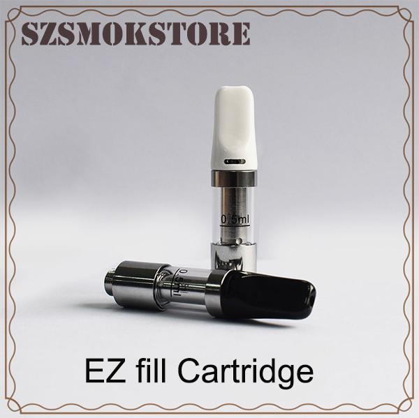 EZ fill vape Cartridge Ceramic Coil 11mm Diameter 0.5ml Top Refilling Disposable Tank with Adjustable Top Airflow vs Liberty V9 0266212