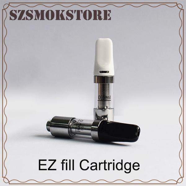 EZ fill vape Cartridge Ceramic Coil 11mm Diameter 0.5ml Top Refilling Disposable Tank with Adjustable Top Airflow vs Liberty V9 0266212-3