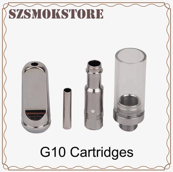 Newest G10 Cartridges Flat Tip Ceramic Coil 0.5ml Vape Tank Ceramic Coil 2.0mm Oil Hole for Thick Oil leaking proof 0266231-