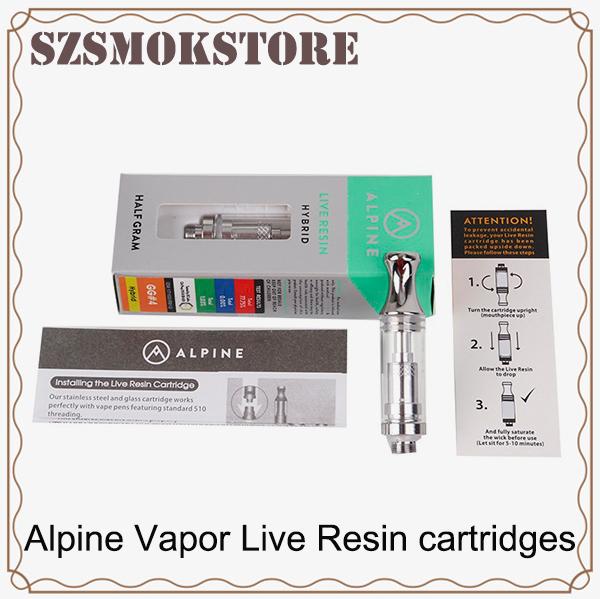 9 flavors for option Alpine Vapor Live Resin cartridges 0.5 1.0ml ceramic coil Cartridge Vape Pen Carts Pyrex Glass 0266254-1