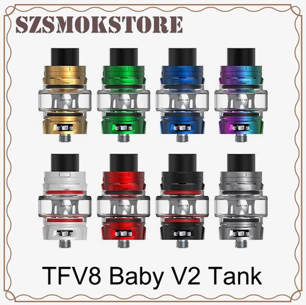 TFV8 Baby V2 Sub Ohm Tank 5ml Atomizer with Baby V2 A1 A2 Coils Head 510 Thread Bulb Glass 0266255-1