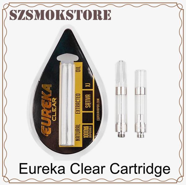 18 Flavor for option Eureka Clear Vape Cartridge 1.0ml Ceramic Coil Press In Screw In Tip Thick Oil Vapor Tank 0266269-3