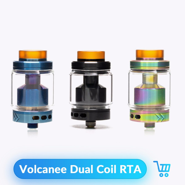 Volcanee Dual Coil RTA Tank 24mm Diameter Top Refill 5ml Capacity for 510 Thread Vape Tank Box Mod E Cigarettes Vaporizer Atomizer