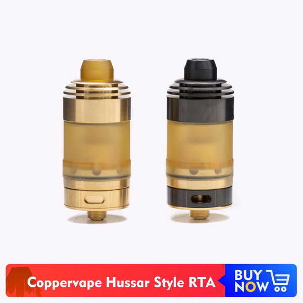 Coppervape Hussar Style RTA tank Atomizer 3ml Capacity for 510 Thread Adjustable Airflow Control E Cigarettes Tank Rebuildable Atomizer