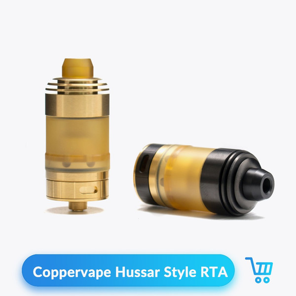 Coppervape Hussar Style RTA Atomizer Vape Tank for 510 Thread Adjustable Airflow Control E Cigarettes Rebuildable Atomizer