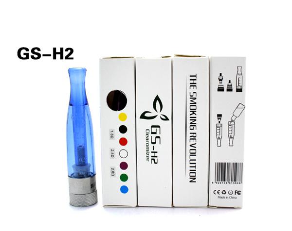 Electronic Cigars H2 Atomizer No Wick Rainbow Colors Cartomizer Compatible With All EGO Battery E-cigars GS-H2 Clearomizers