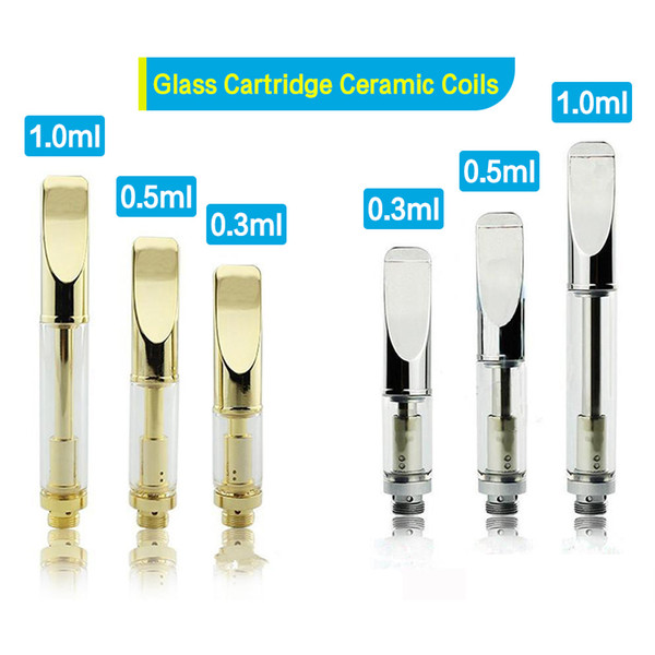 Pyrex CE3 Glass Oil Tank Atomizer CERAMIC Coils 1.0ML 0.5ML Available 92A3 Red Cap For Touch Pen Preheating VV Battery