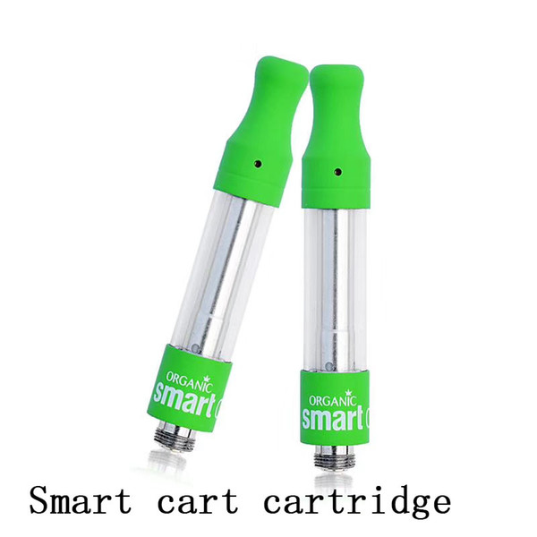 SmartCart Vape Cartridge 1.0ml 1 Gram Ceramic Coil Smart Carts 510 Thick Oil Top Filling Green Vapor Cartridge 8 Flavors DHL Free