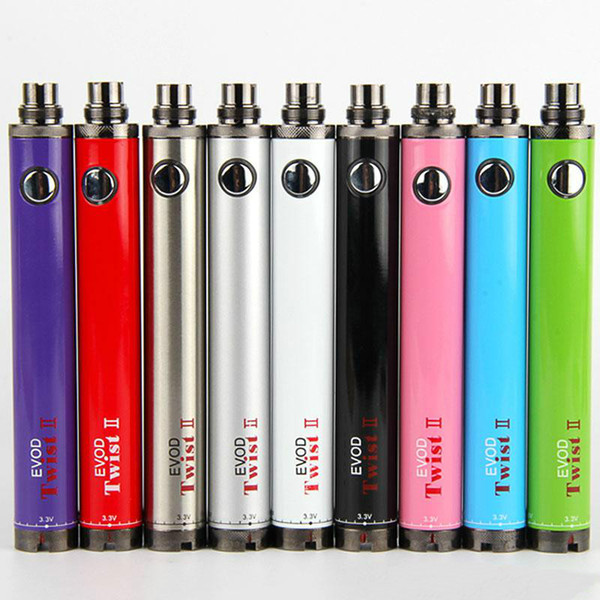 Evod Twist II 2 VV Battery 1600mAh Variable Voltage 3.3v-4.8v Battery VS Tesla Sidewinder 2 Battery