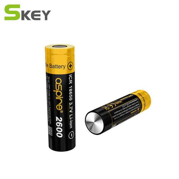 Original Aspire 18650 Battery 2600 2600mah 20A For E Cigarette Battery ICR 3.7V Li-ion ZQ 18650 Battery from aspire