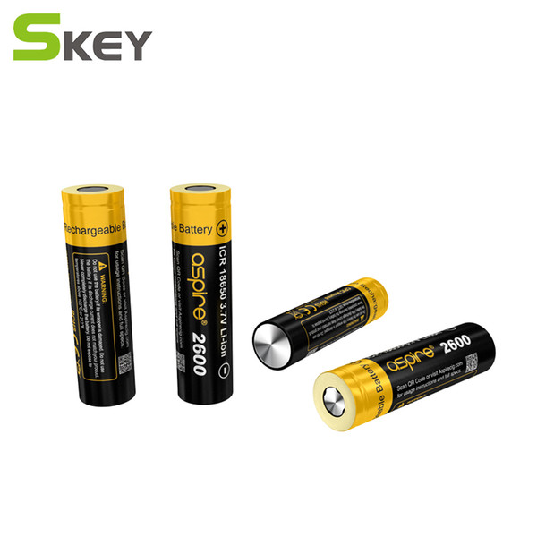 100%Authentic Aspire 18650 Battery 2600mah 20A For ICR 3.7V Li-ion E Cigarette Battery ZQ 18650 Battery for Ecig mod