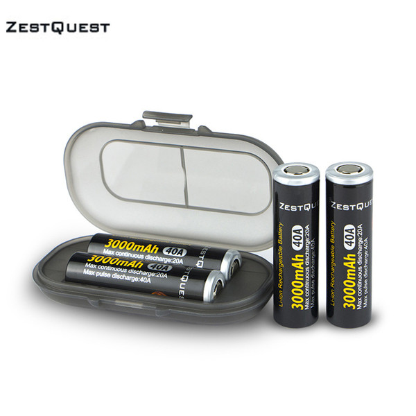 2018 New Arrival Zest Quest ZQ 18650 INR 3.7V 3000mAh Capacity 40A Li-ion Rechargeable Battery 18650 21700 Vape Battery