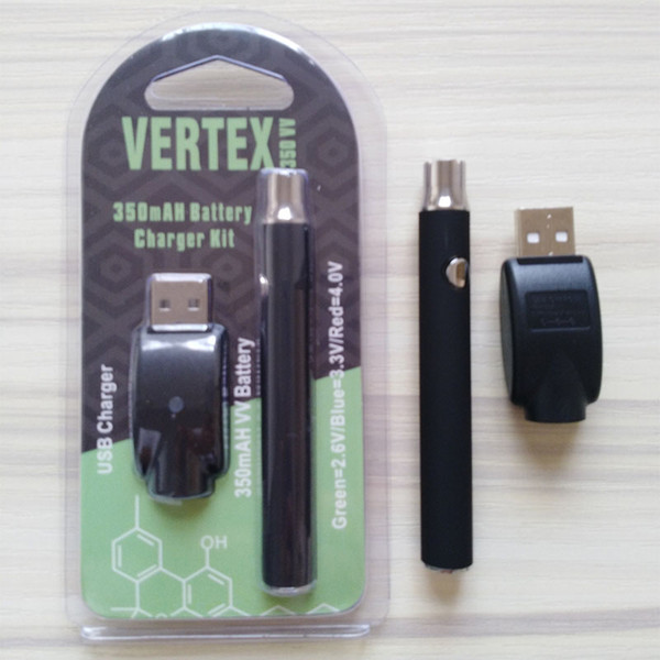 2018 New Products Vertex LO Preheat Battery 350 mah Vape Pen Battery 510 Thread battery for G2 Vaporizer Cartridge