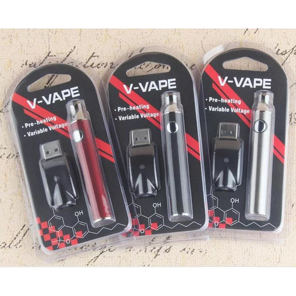 Preheat Battery 650mah LO VV V-VAPE Kit Pen Bud Touch Function Variable Voltage 510 Thread For Oil Wax Cartridge Vape Pen