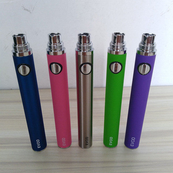 EVOD battery 650mAh 900mAh 1100mAh evod eGo ecig batteries for MT3 CE4 CE5 atomizer 9 colors DHL