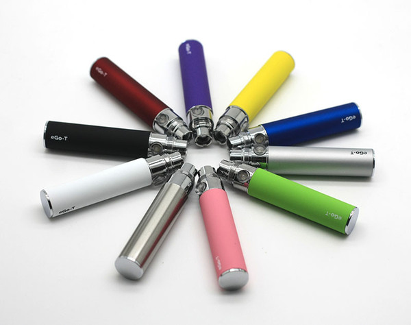 High quality EGO Battery for Electronic Cigarette Ego-T 510 Thread match CE4 atomizer CE5 clearomizer CE6 650mah 900mah 1100mah 9 Colors