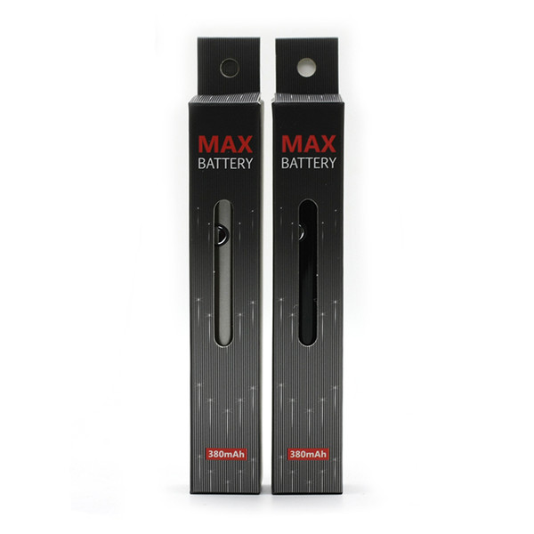 Original MAX Battery Vape Pen Battery Preheating Variable Voltage 380mah Bottom Charge with USB 510 Vape Pen Battery