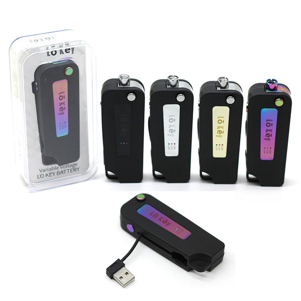 High Quality Lo Key Battery 350mah Variable Voltage Preheating 3 Setting Voltage 2.4-3.2-4.2V Flip Vape Battery Vape Pen Mod