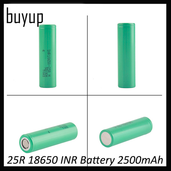 100% High Quality 25R 18650 battery INR Battery 2500mAh 3.7V 20A Rechargable Lithium For E Cig Box Mod 0269009-1