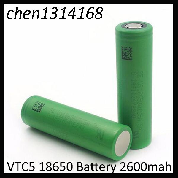 100% High Quality VTC5 18650 3.7V 20A 2600mAh VTC5 High Drain Rechargeable Battery For Electonic Cigarette 0269012-1