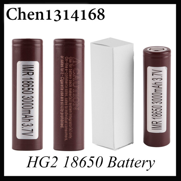 100% High Quality HG2 18650 Battery 3000mAh 35A MAX Rechargable Lithium Batteries For LG Cells Fit Vape box mod 0269006-2