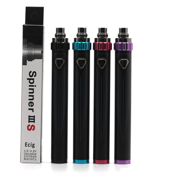 Spinner 3S Battery ESAM-T vaporizer Vape 510 Thread 1600mAh Variable Voltage USB Adjustable Batteries E Cigarette Battery VS Ego vision