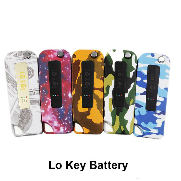 Camo Lokey Preheat VV Battery Lo Key Battery 350mAh Variable Voltage Preheating Flip Vape Box Mod For 510 Ceramic Coil Carts