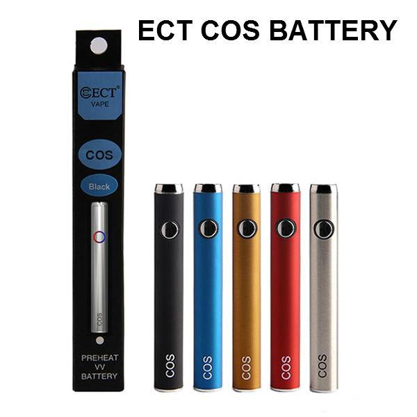 Authentic ECT COS Preheat Battery 450mAh Vaporizer Vape Pen Starter Kit For 510 Thread CE3 Ceramic Thick oil Cartridge Tank