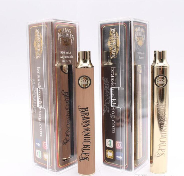 Brass Knuckles Wood Finish Battery 650mAh with 510 Thread Battery Preheat USB Charger Dry Herb Vaporizer