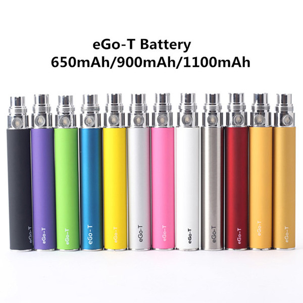 High Quality eGo-T Vape Battery 650mah 900mah 1100mah Ego Electronic Cigarette 510 Thread Vaporizer For CE4 MT3 Protank DHL Free