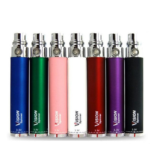 Vision Spinner Battery Vape Pen Electronic Cigarette VV Batteries 650mAh 900mAh 1100mAh eGo Thread Battery Variable Voltage 3.3-4.8V