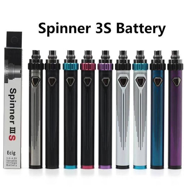 ESAM-T Spinner 3S Battery Ego Thread 1600mAh Variable Voltage Adjustable 100% Authentic ESAM-T Spinner IIIS battery fir CBDTANK Dry Herb