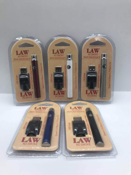 Law Preheat Battery Blister Charger Kit 1100mah O Pen Bud Variable Voltage Vape Battery With USB Charger