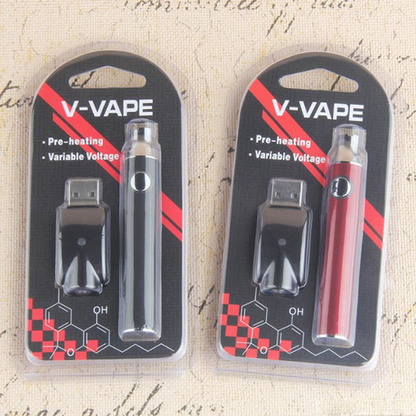 2018 Newest Preheating VV Battery V-VAPE Kit 650mAh O Pen Bud Touch Function Variable Voltage 510 thread for Wax Oil Cartridge Vaporizer