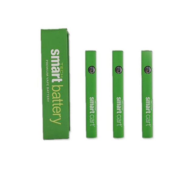 SmartCart Battery Green Smart Carts 380mAh Preheat VV Variable Voltage Bottom USB Charger Charging Battery For 510 Thick Oil Cartridge Tank