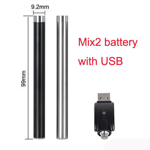 510 Thread Mix2 280mAh Preheat Battery for Thick Oil Vaporizer Cartridge Buttonless Battery Bud Touch Vape Pen