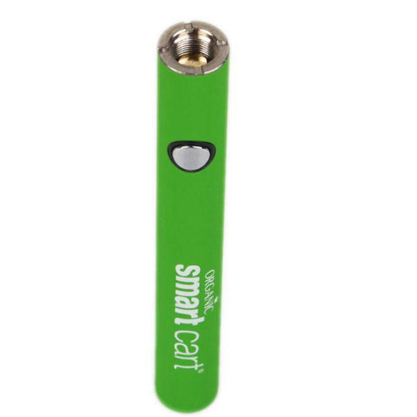 Smart Cart Battery Green Smart Carts 380mAh Preheat VV Variable Voltage Bottom USB Charging Battery For 510 Thick Oil Cartridge