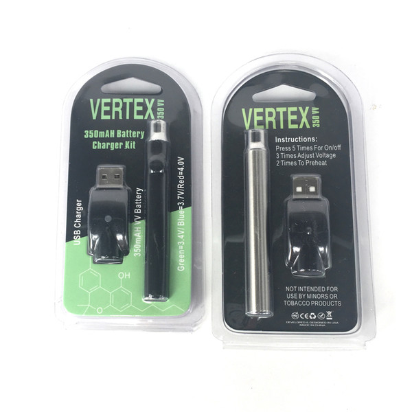 2018 New Products Vertex LO Battery 350mah Vape Pen Preheat Battery 510 Thread Battery for G2 Vaporizer Cartridge