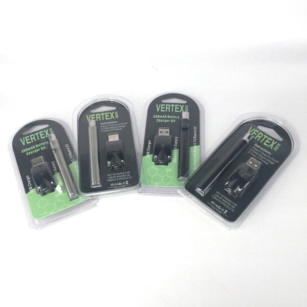 Co2 Oil VV Battery Preheat Battery full 350mAh LO Preheating 3.4V 3.7V 4.0V Batteries USB Charger Kit for King pen