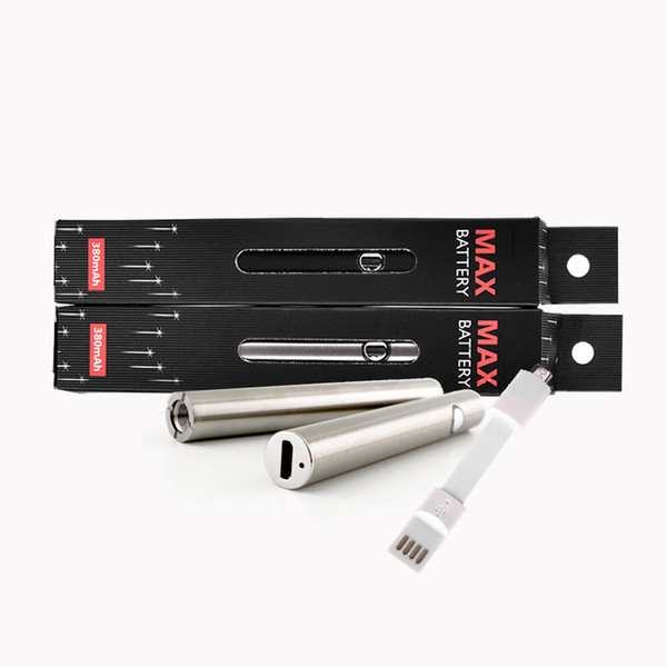 Popular Amigo Max Preheat Battery 380mAh Variable Voltage VV Vape Mod For 510 thread Thick Oil Liberty V9 Vaporizer Cartridges Tank