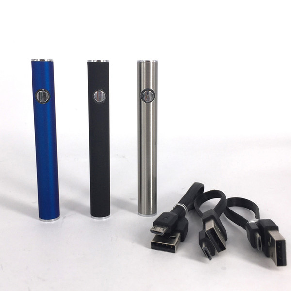 Best selling preheat battery 380mAh variable voltage 510 battery with bottom charge port and cable for M6T Thick oil cartridge Exotic carts