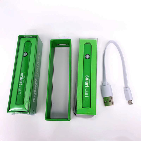 Smart Cart Battery Vape Pen 510 Thread Cartridges 380mAh Variable Voltage Preheating Smartcart Vape Batteries With USB Charger