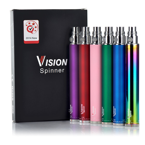 Vision Spinner Ego c Twist Battery Variable Voltage 3.3~4.8V 650mah 900mah 1100mah 1300mah EGO c Twist Electronic Cigarette 510 Thread DHL