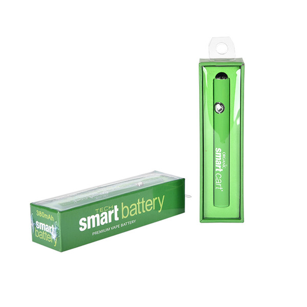 380mah Smart Battery 510 Thread Voltage Adjustable Vape pen Smartcart Preheating Batteries for 510 ego AC1003 G5 Vape Cartridges