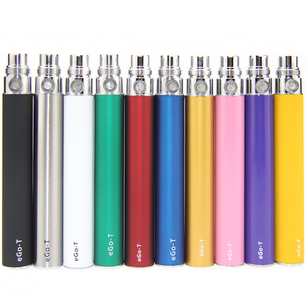 EGO T Battery Electronic Cigarette ego 650mah 900mah 1100mah for 510 Thread CE4 CE5 MT3 atomizer colorful Rechargeable Battery eCigs